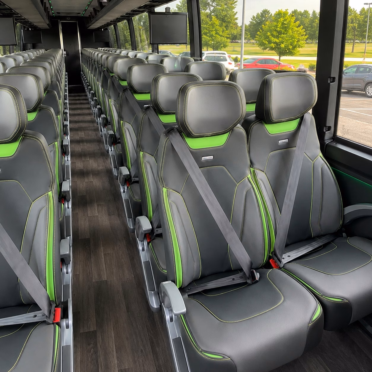kent charter bus rental interior