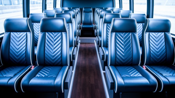 kent 18 passenger minibus inside