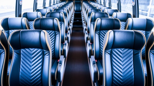 kent 50 passenger charter bus inside