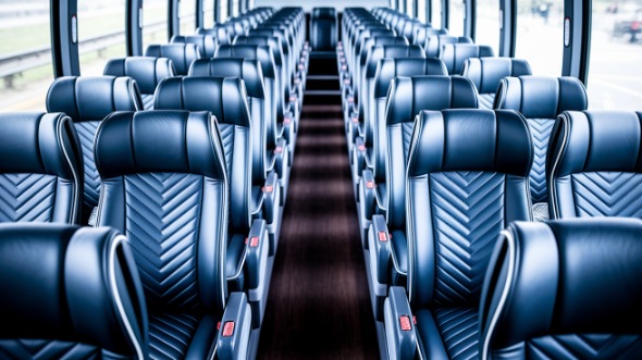 kent 54 passenger charter bus inside