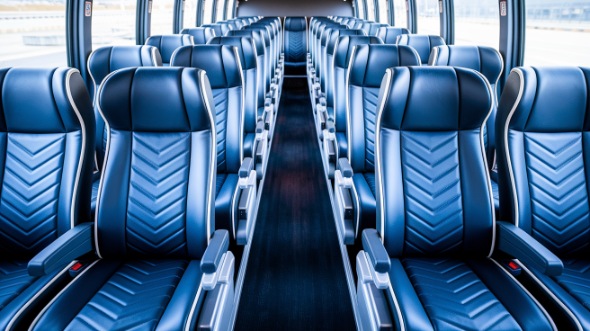 kent 55 passenger charter bus inside