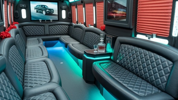kent party bus rental inside
