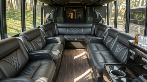party bus rental interior kent