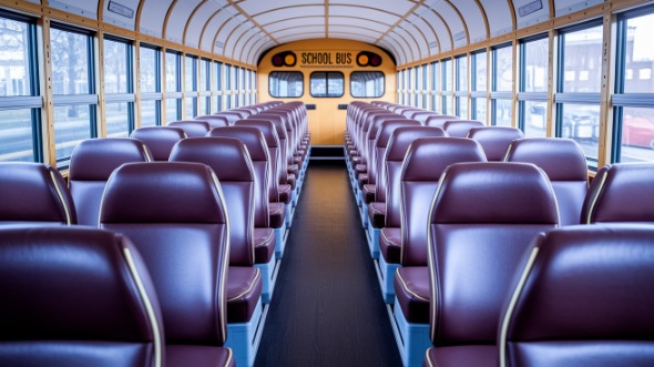 school bus rental interior kent